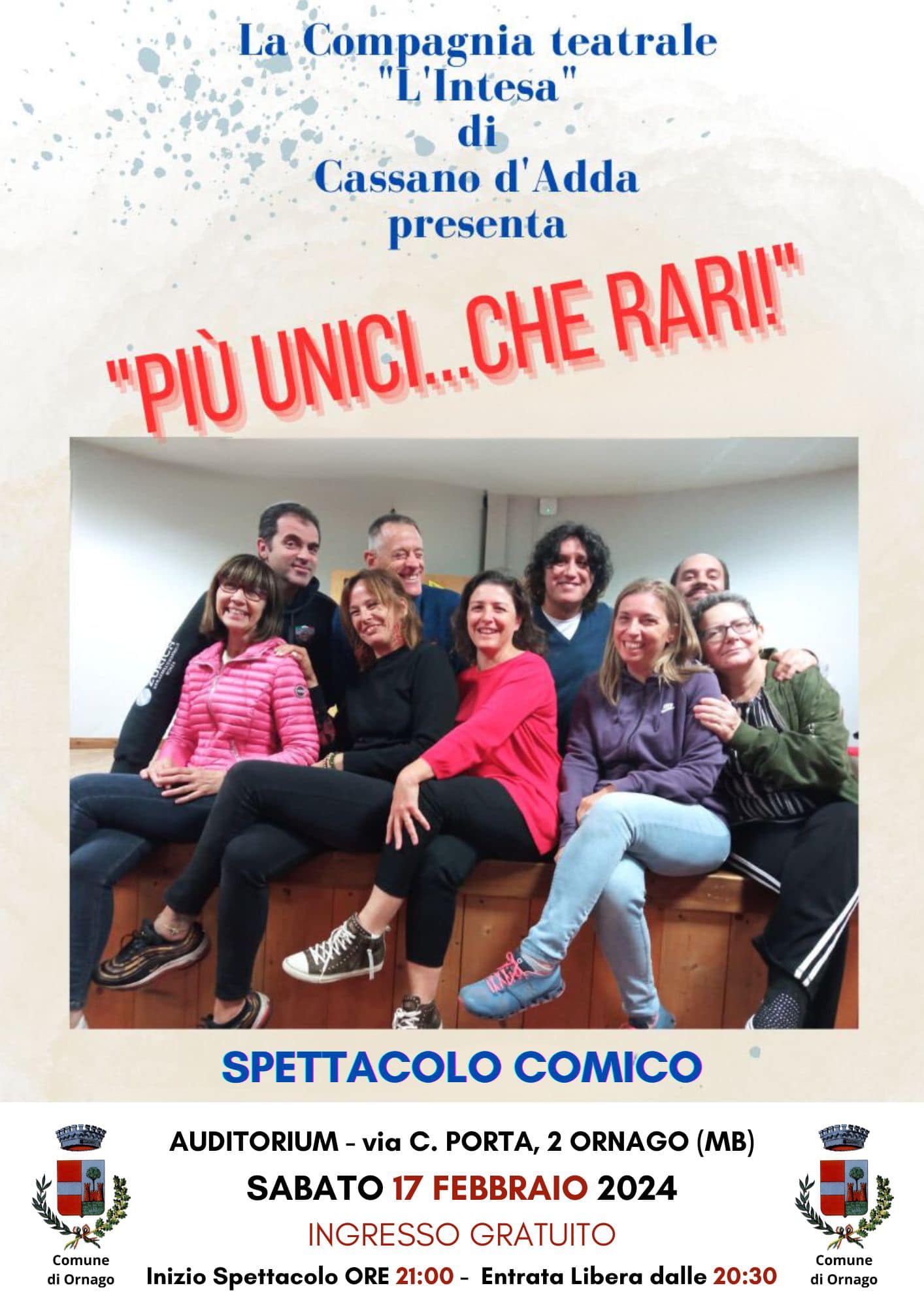 Spettacolo Teatrale: Più Unici Che Rari