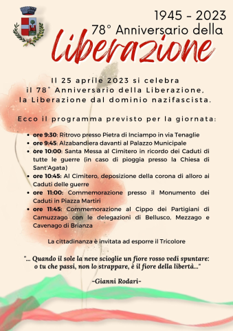 Festa Liberazione 25 aprile Italia locandina 